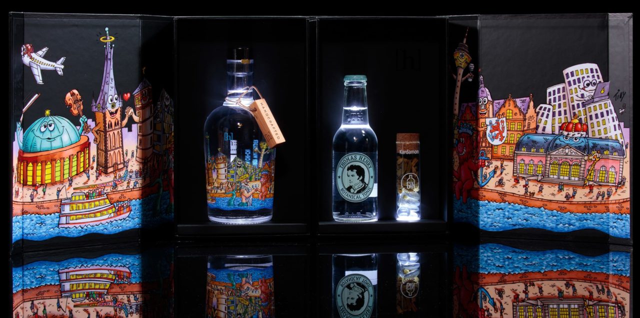 illuminated packaging rhein gin flaschenverpackung mit lichteffekt von achilles verpackungshersteller